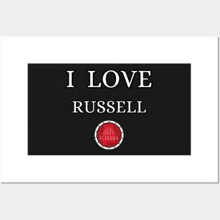 I LOVE RUSSELL | Alabam county United state of america Posters and Art